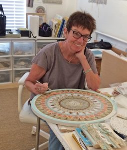 Meg Pierce At work on Mandala