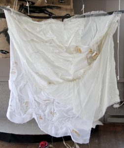 Mary McFerran Bride 2 (2016) Chiffon fabric, embroidery
