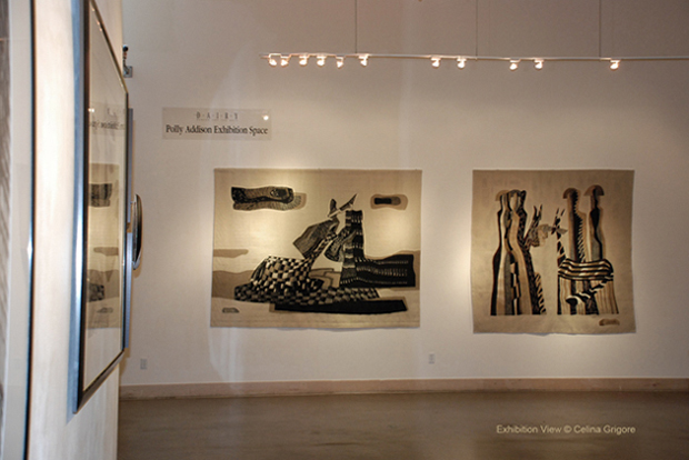 Celina Grigore Solo Exhibition View with Handwoven Tapestries