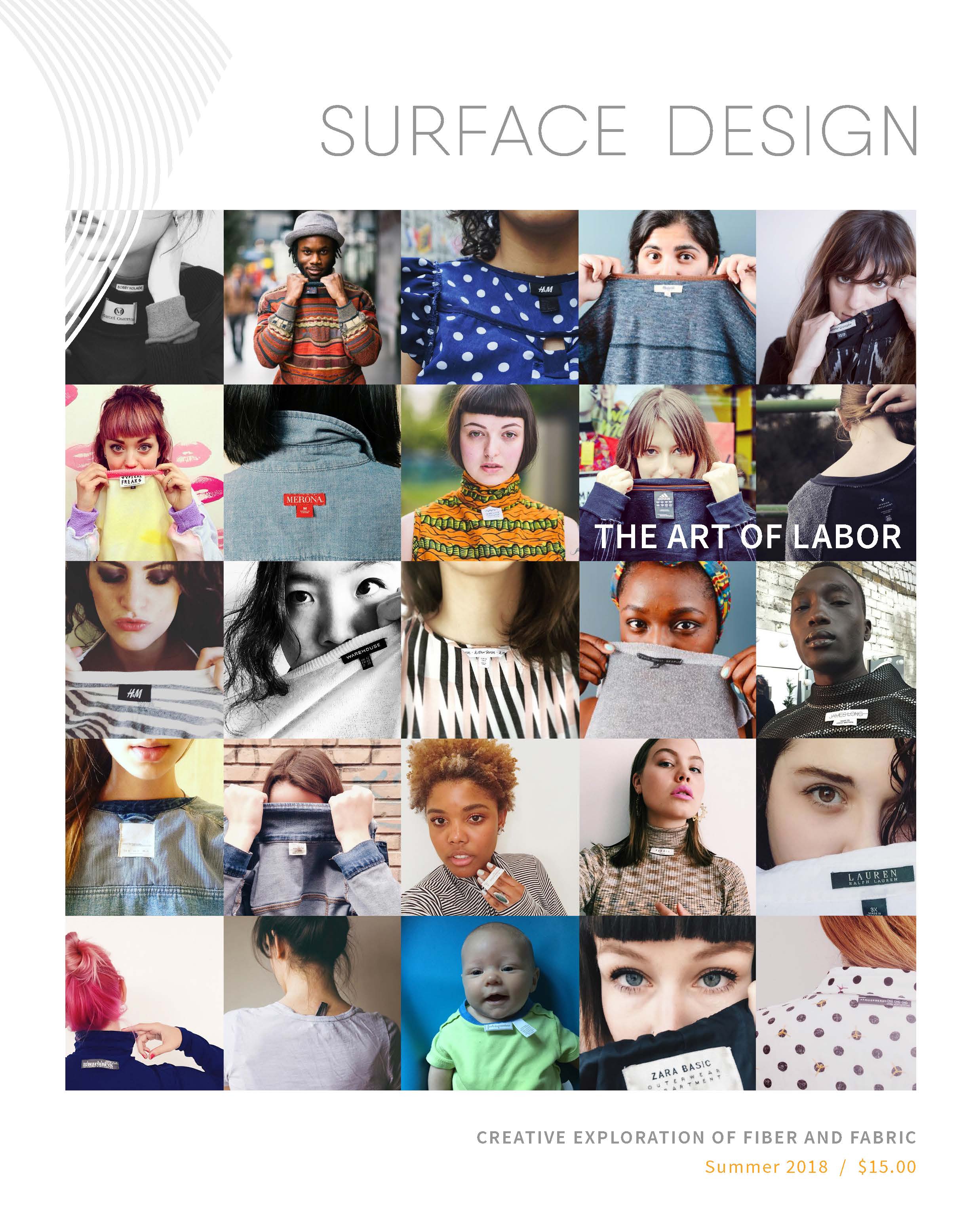 Surface Design Association Cover of Summer digital Journal 2018