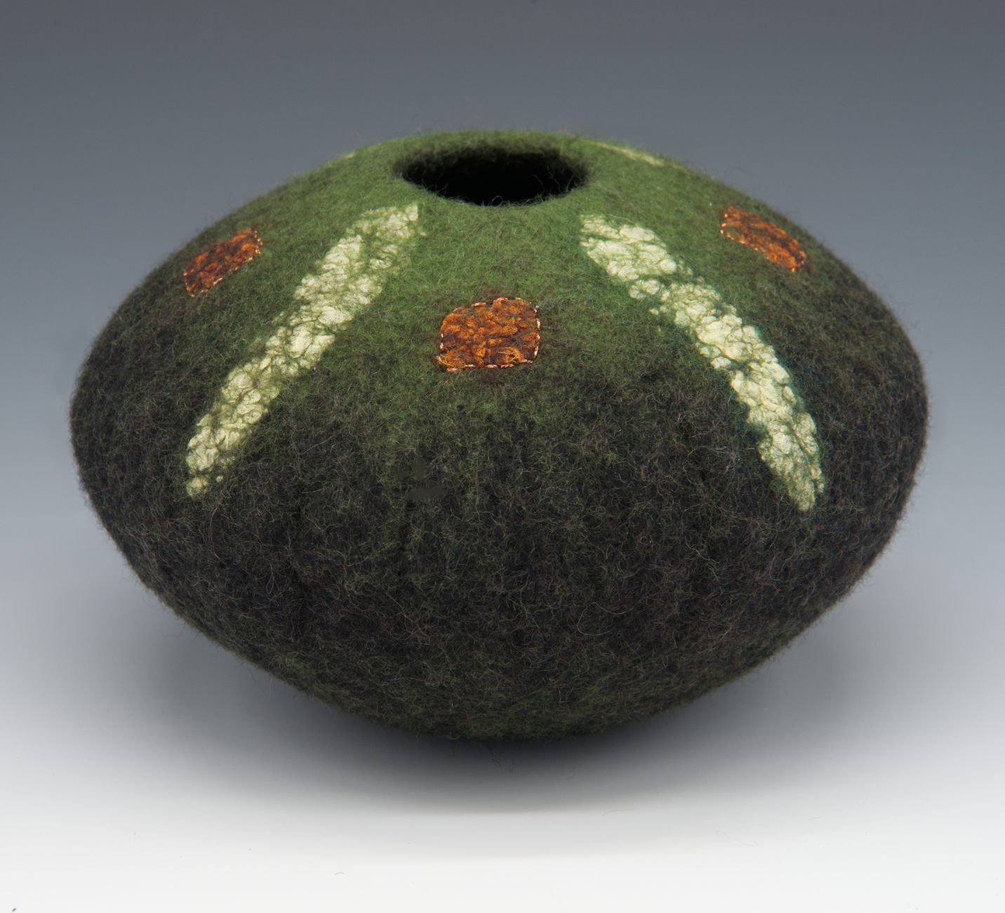 Green and Copper Vessel Surface Design Association Surface Design