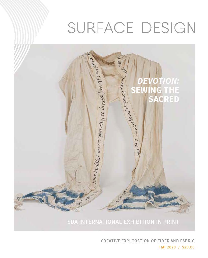 Surface Design Association Cover of Fall digital Journal 2020 Exhibition in Print Devotion
