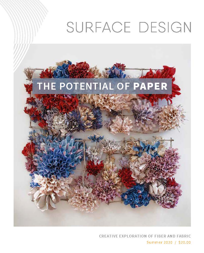 Surface Design Association Cover of Summer digital Journal 2020 The Potential Of Paper