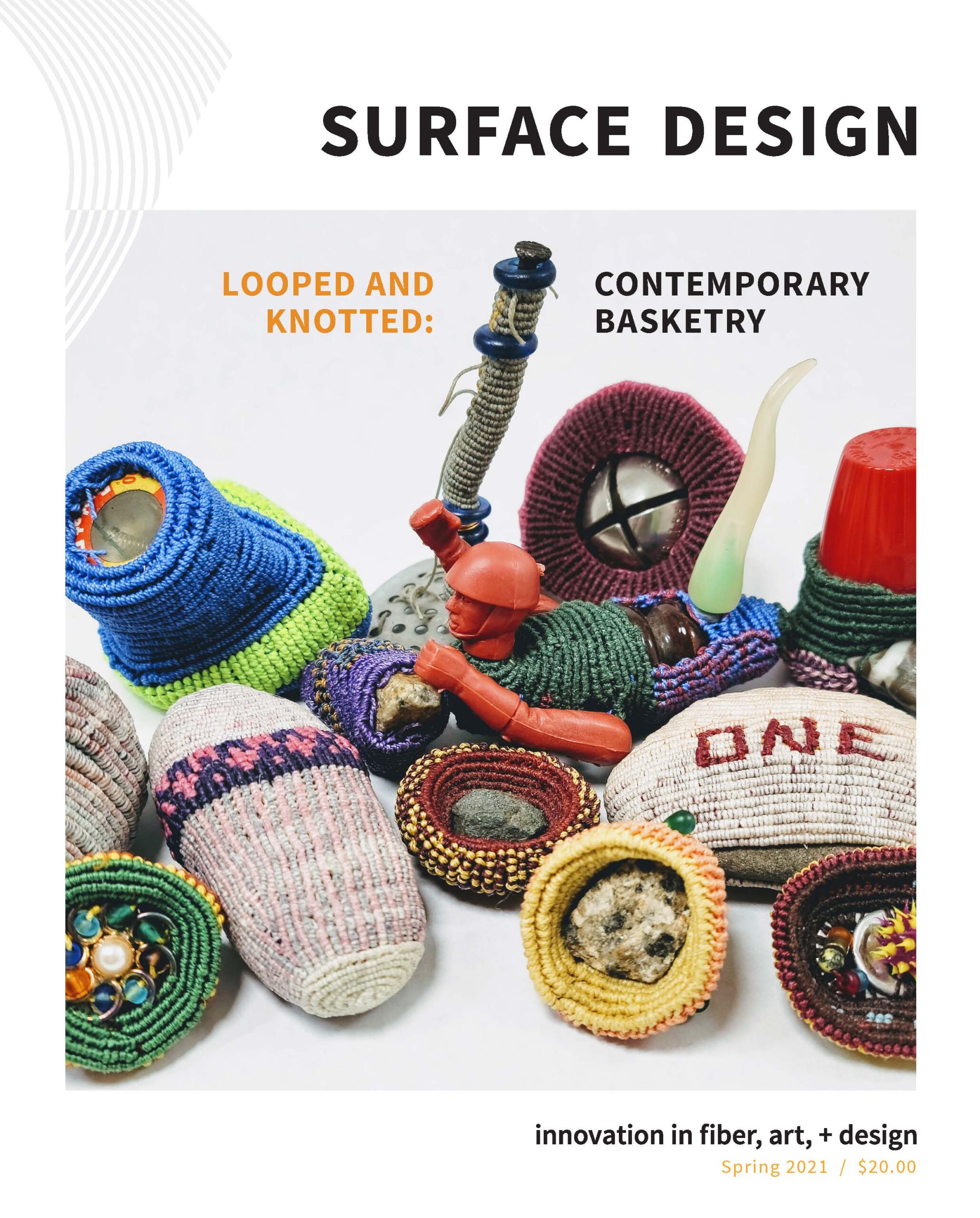 Surface Design Association Cover of Spring digital Journal 2021 Looped & Knotted