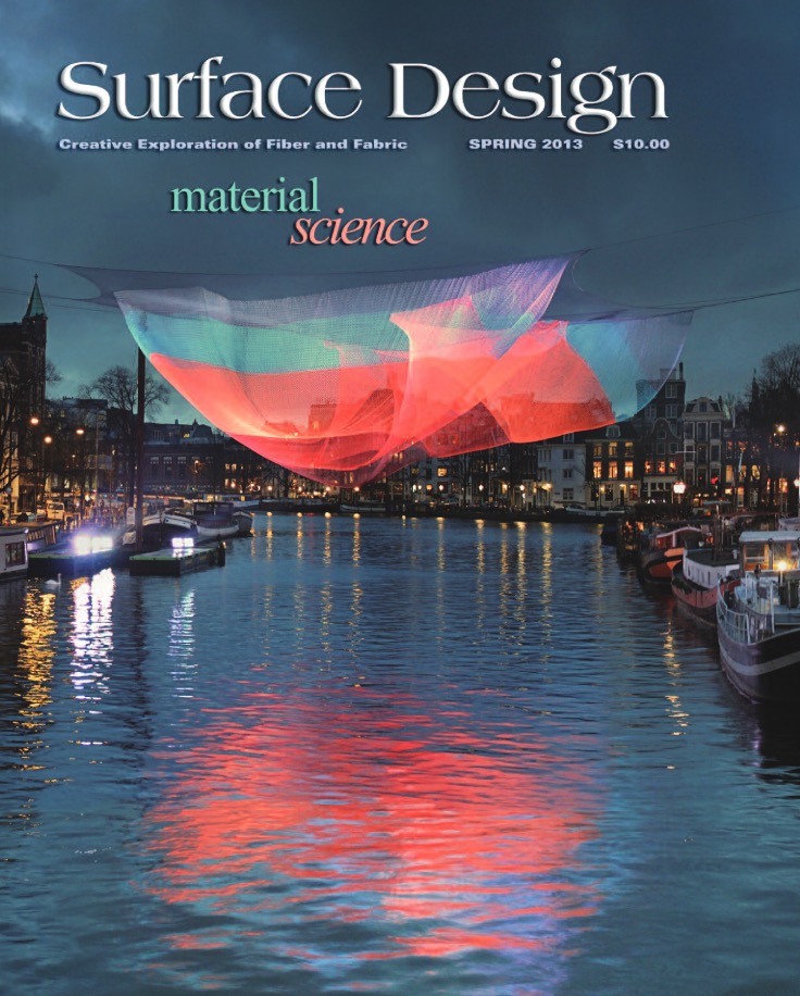 Surface Design Association Cover of Spring 2013 digital Journal - Material Science