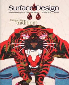 Surface Design Association Cover of Spring digital Journal 2016 Transgressing Traditions