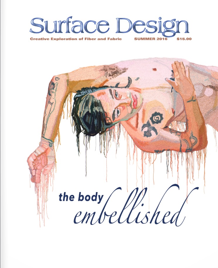 Surface Design Association Cover of Summer digital Journal 2016 The Body Embellished