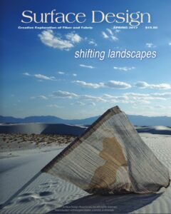 Surface Design Association Cover of Spring digital Journal 2017 Shifting Landscapes