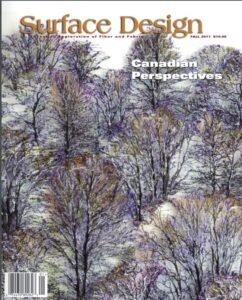 Surface Design Association Cover of Fall 2011 digital Journal - Canadian Perspectives