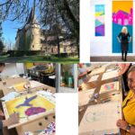 Silk painting art retreat at a chateau in southwest France complete with gourmet chefs