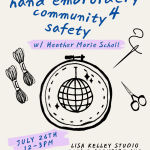 Hand Embroidery for Community Safety